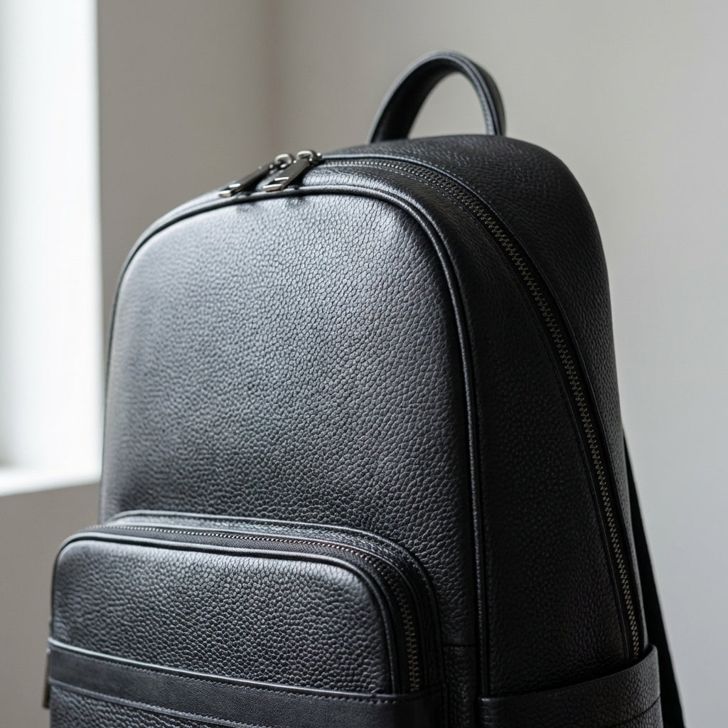 Minimal Leather Backpack for Work & Travel