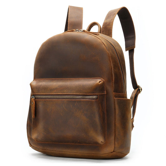 Vintage Crazy Horse Leather Backpack Timeless Edition