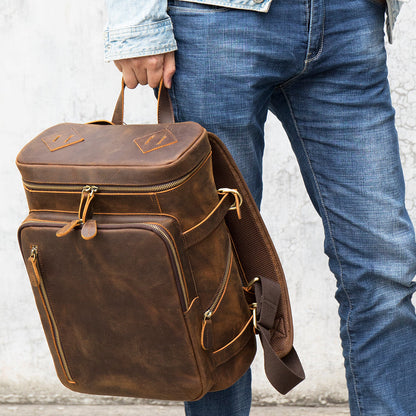Vintage Crazy Horse Leather Backpack